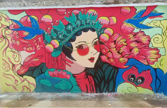 宁明墙体彩绘-网红墙