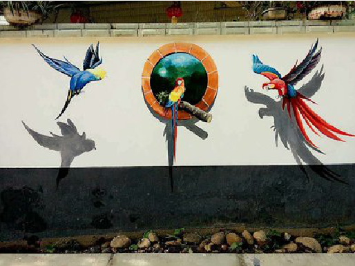 宁明视觉错位-3D墙绘设计