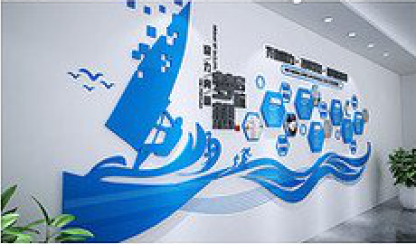 宁明海浪主题文化墙如何设计？
