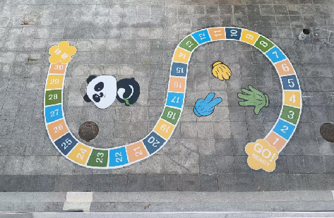 宁明地面游戏彩绘