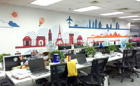 宁明教你设计办公室墙绘的方法。