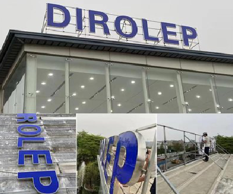 宁明楼顶发光字安装的注意事项。